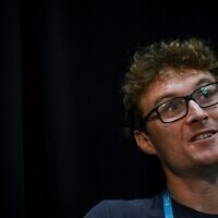 Web Summit's CEO and Founder Paddy Cosgrave gives an interview at the Europe's largest tech conference, the Web Summit, in Lisbon on November 2, 2022. (Patricia De Melo Moreira/AFP)