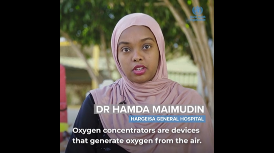 Dr Hamda Maimudin speaking about oxygen