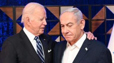 Image shows Biden and Netanyahu