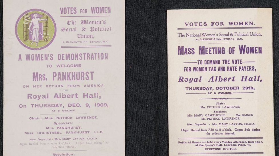 Two Women's Social and Political Union posters