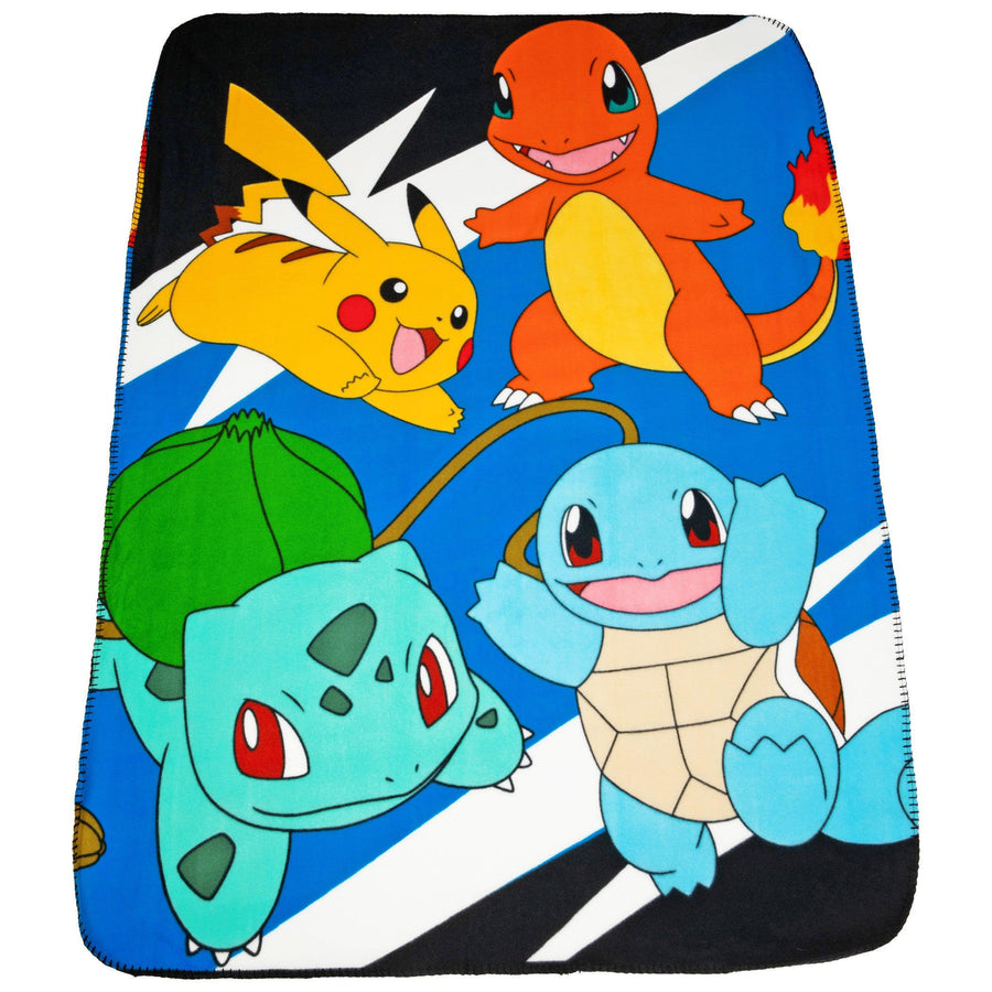 Pokemon Kanto Starters 45"x 60" Fleece Throw Blanket