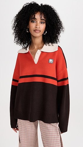 Wales Bonner Calm Polo Sweater.