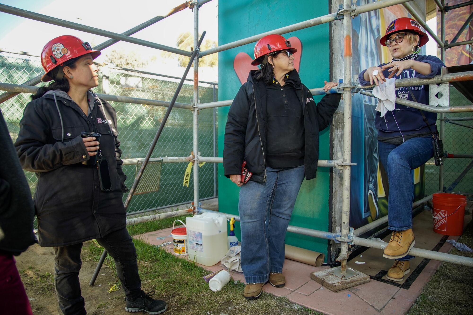 Chicana artist and cancer survivor Berenice Badillo is restoring a 60-foot mural at Chicano Park