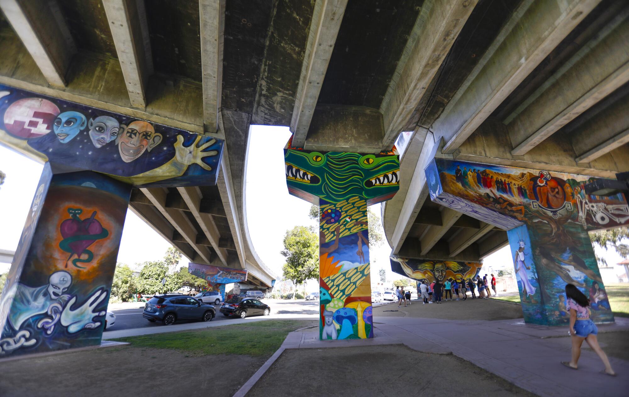 Many murals are being restored at Chicano Park as part of a larger project.