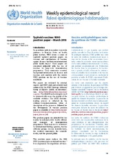 Typhoid vaccines: WHO position paper - March 2018