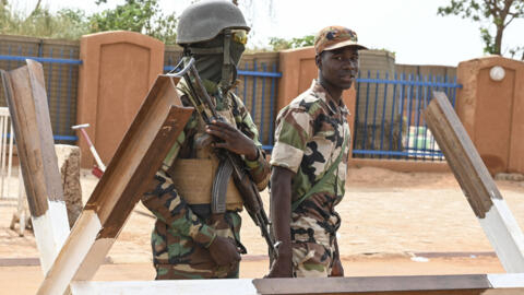 Nigerien soldiers in Niamey, August 30, 2023.