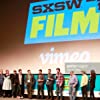 Cast and crew speak onstage at the premiere of 'Donald Cried' during the 2016 SXSW Music, etc.
