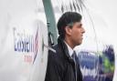 Prime Minister Rishi Sunak arrives at Birmingham Airport, while on the General Election campaign trail.
