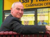 Gary Nairn outside his Queanbeyan office in 2004. Picture ACM