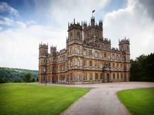 View of Highclere Castle, home of Downton Abbey