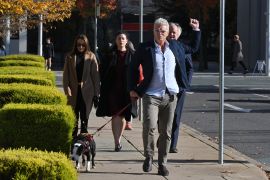 War crimes whistleblower David McBride arriving at the court in Canberra [Mick Tsikas/EPA]