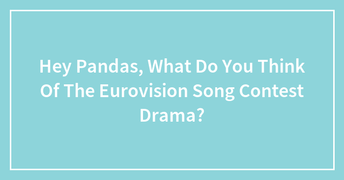 Hey Pandas, What Do You Think Of The Eurovision Song Contest Drama?