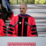 Eric Holder speaking at Commencement