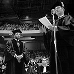 Martin Luther King, Jr., receiving a PhD from Boston University