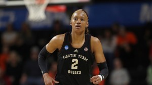Barker averaged 12.2 points and 7.6 rebounds per game during her sophomore season for the Aggies, who lost in the opening round of the 2024 NCAA Tournament.