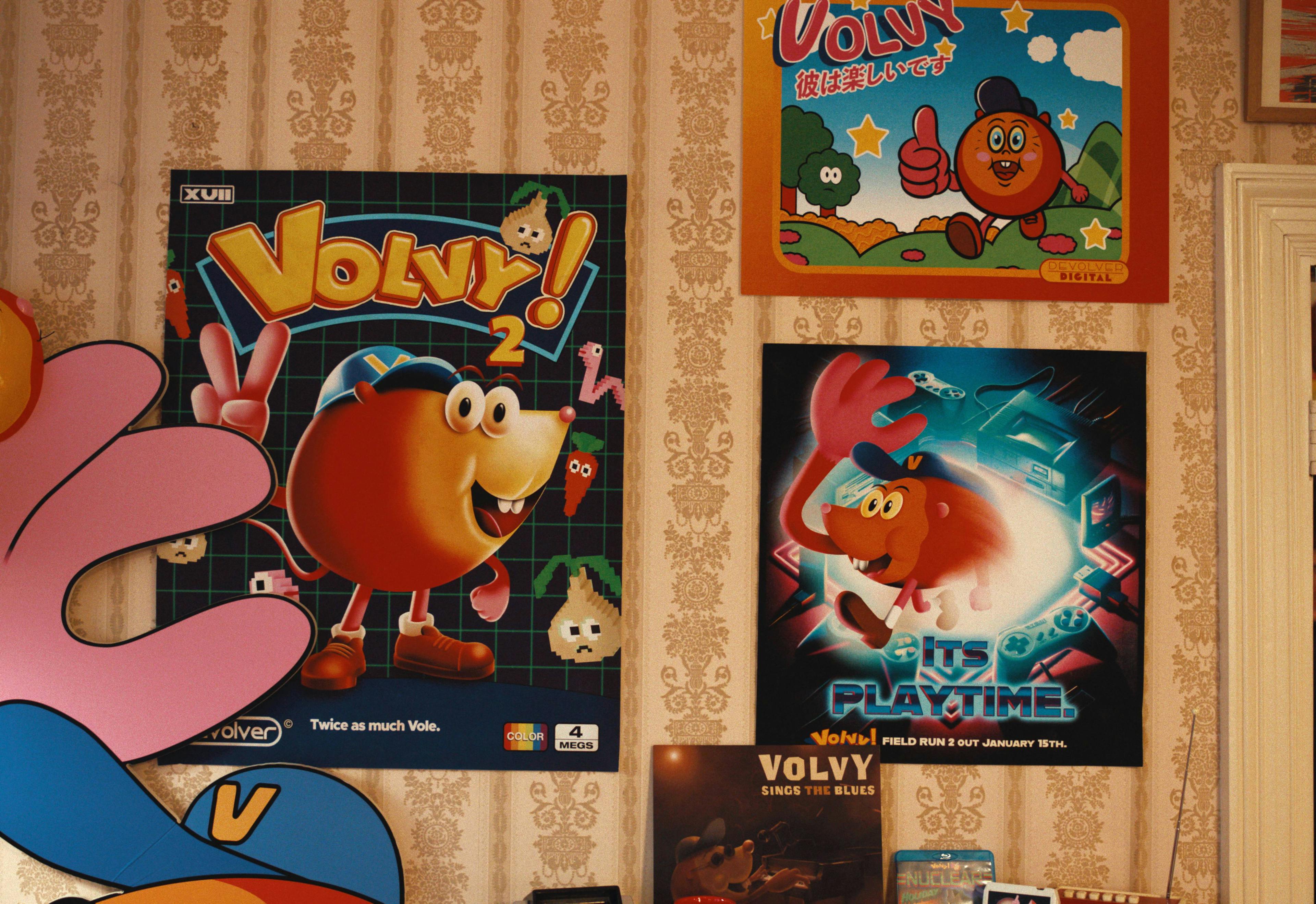 Volvy posters on the wall
