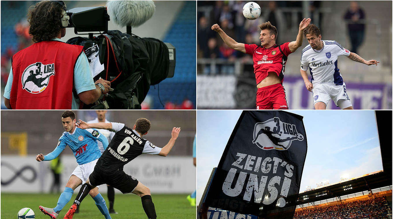 Alle 380 Spiele live: Dank der Telekom gibt es ab 2017/2018 die 3. Liga satt © Getty Images/Collage DFB