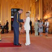 Lauren Hemp is made MBE by the Prince of Wales at Windsor Castle