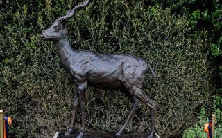 The Indian black buck antelope statue was unveiled on the grounds of Warwick Castle by the Duke of Kent (Picture: Royal Regiment of Fusiliers)