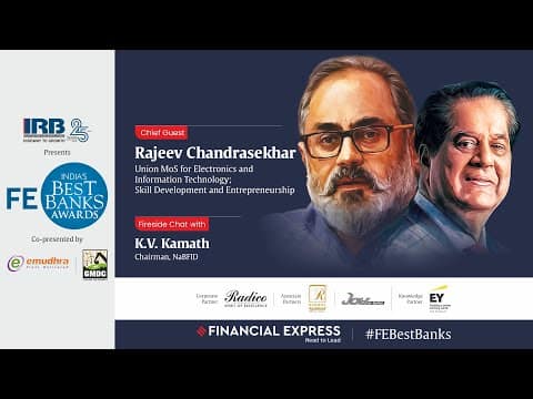 Best Bank Awards 2023 Live With Meity Rajeev Chandrasekhar & K V Kamath, Chairman NaBFID