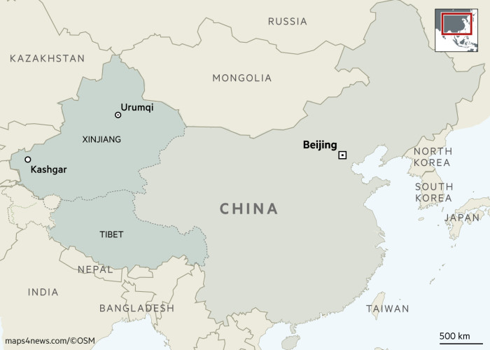 China locator map