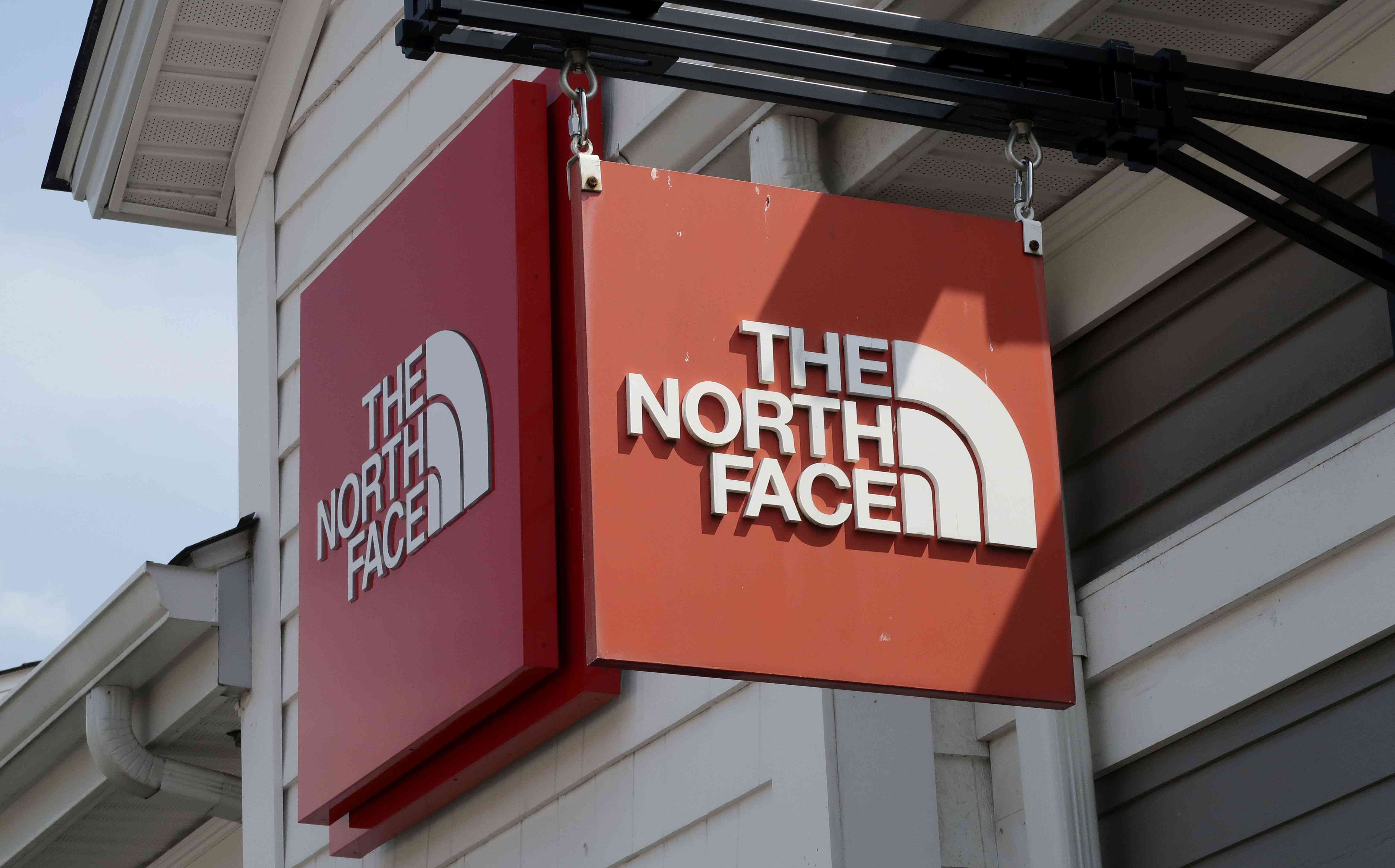 North Face sign at a store in Central Valley, New York