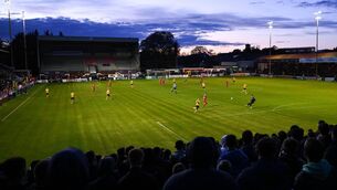 <p>A general view during the SSE Airtricity Men's Premier Division match between Shelbourne and St Patrick's Athletic at Tolka Park in Dublin. Photo by David Fitzgerald/Sportsfile</p>