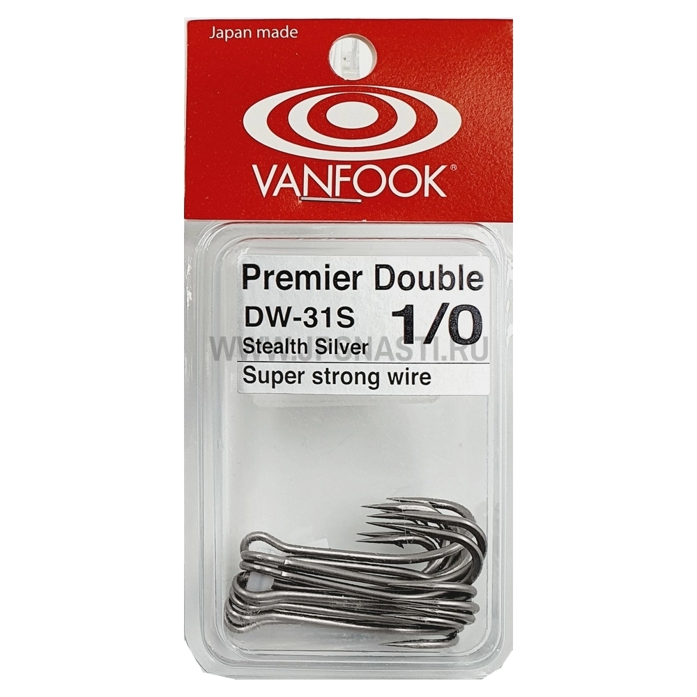 Крючки двойные Vanfook DW-31S Premier Double, #1/0