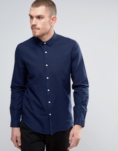 Темно-синяя оксфордская рубашка классического кроя ASOS - Темно-синий