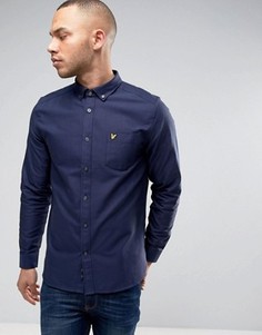 Темно-синяя оксфордская рубашка на пуговицах с логотипом-орлом Lyle &amp; Scott - Темно-синий