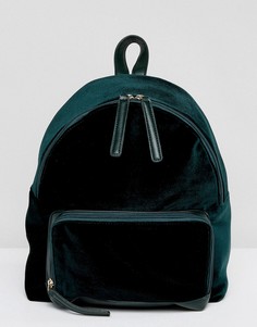 Бархатный рюкзак изумрудного цвета Glamorous - Зеленый