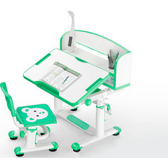 Комплект мебели Mealux (столик + стульчик + лампа) BD-10 green столешница белая/пластик зеленый
