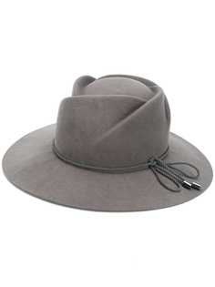 Emporio Armani шляпа-федора с веревочным декором
