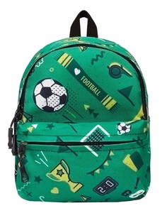 Детский рюкзак BAGS-ART с принтами, унисекс, маленький, зеленый
