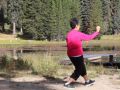 Lucy Chun performing Yang Style Tai Chi at Sequoia National Park as part of the Everyday Tai Chi video.