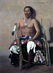 Navajo War Chief Manuelito, by Elbridge Ayer  Burbank, 1908