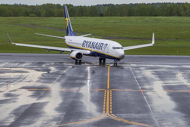 The Ryanair flight from Athens arrives in Vilnius after being forcibly diverted to Minsk.