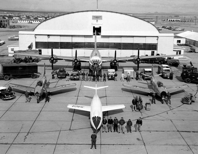 The NACA's Aircraft Fleet arrayed on the ramp in the 1950s