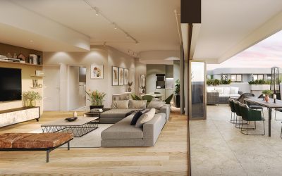 Interior Render of The Meade, Penthouse