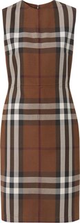 Платье Burberry Sleeveless Check Jacquard Dress &apos;Dark Birch Brown&apos;, коричневый