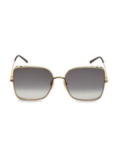 Квадратные солнцезащитные очки Panthère De Cartier 59 мм Cartier, золотой