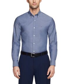 Мужская гибкая приталенная классическая рубашка из эластичного оксфорда без морщин Tommy Hilfiger