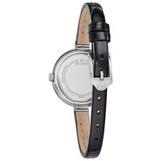 Женские кожаные часы Rhapsody с бриллиантовым акцентом — 96P211 Bulova