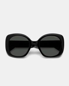 Черные женские солнцезащитные очки оверсайз с поляризационными линзами Polaroid, черный