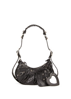 Le cagole xs черная женская кожаная сумка через плечо Balenciaga