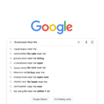 local google search with relevant 'near me' search terms