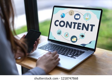 CONTENT marketing Data Blogging Media Publication Information Vision Content Concept Stock Photo