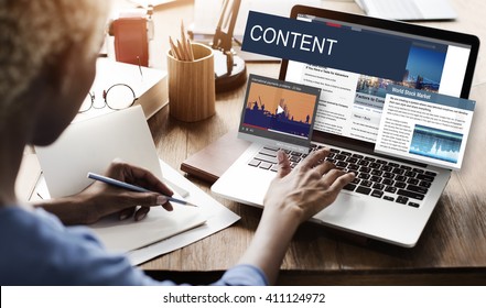 Media Journalism Global Daily News Content Concept Stock Photo