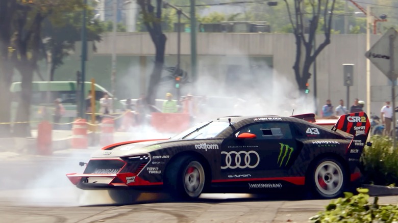 Audi S1 Hoonitron drifting