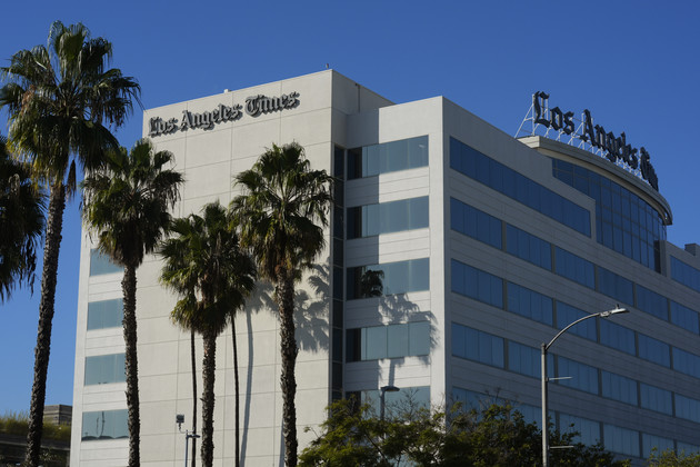 The Los Angeles Times newspaper headquarters is located in El Segundo, Calif., Tuesday, Jan. 23, 2024.